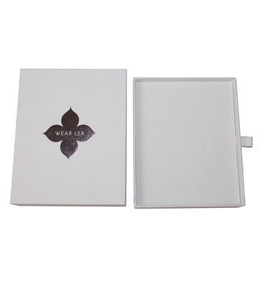 Weitere Geschenke Handwerk Oberfläche Finish Glanz weiße Box mit Schwarz Silber Hot Foil Logo