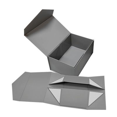 Maßgeschneiderte Bestellung Maßgeschneiderte Farbe Graue Klappkartonpapierbox mit Magnetdeckel