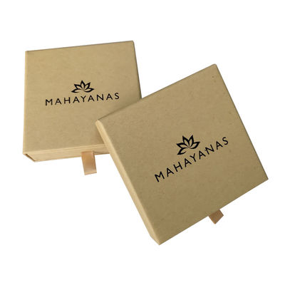 Schmuck-Slide offene Geschenkboxen Öko-freundliche recycelte Braune Kraftpapierboxen
