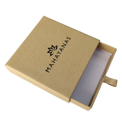 Schmuck-Slide offene Geschenkboxen Öko-freundliche recycelte Braune Kraftpapierboxen