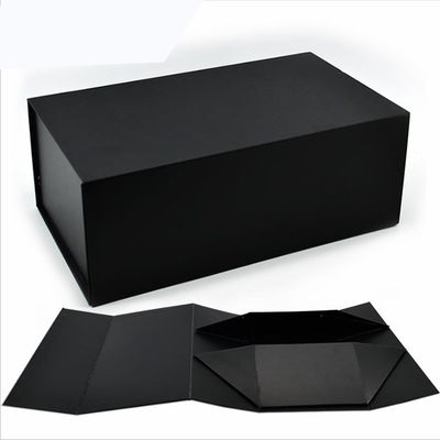 Verpackung Luxus schwarz Klapppapier Geschenkkasten mit Band