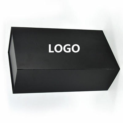 Verpackung Luxus schwarz Klapppapier Geschenkkasten mit Band