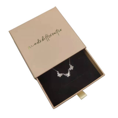 Beschichtetes Papier Luxus-Slide-Schublade-Box Schmuck Verpackungskiste mit Kunden-Logo FSC zertifiziert