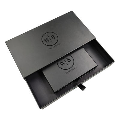 Starrkasten kundenspezifische Luxusklappkarton schwarz Magnetisch schwarz Geschenkkasten mit Sponge Liner