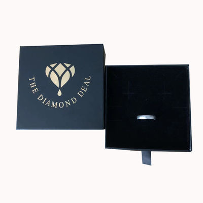 Maßgeschneiderte Bestellung Schwarze exquisite Schmuckschachtel für Ohrringe Halskette und Armband Anzeige