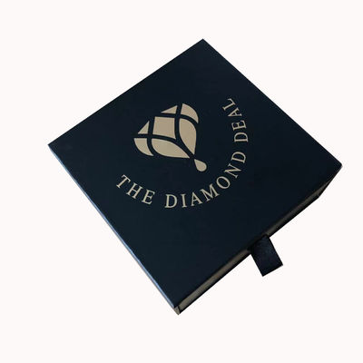 Hochzeitsring Halskette Ohrringe Schiebekarton Geschenkbox Custom Logo und Custom Order