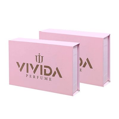 Custom Pink und Gold Logo Fläschchen Parfum Glasflasche Verpackungskiste für Mini-Parfüms