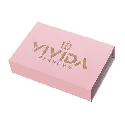 Custom Pink und Gold Logo Fläschchen Parfum Glasflasche Verpackungskiste für Mini-Parfüms