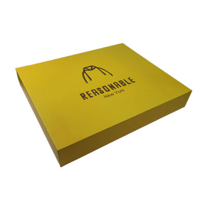 Custom Logo Druck Karton Gelb Ausziehschublade T-Shirt Verpackungskiste