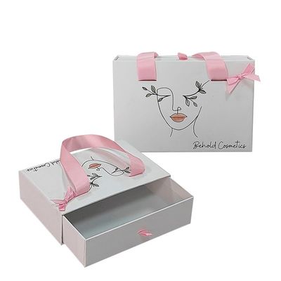 Andere Karton-Logo-Druck Luxus-Brieftasche Karton-Slide-Boxen mit Bandgriff