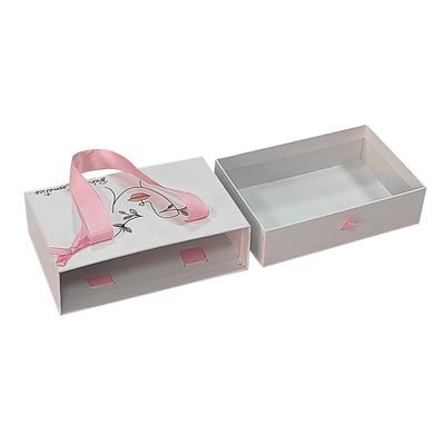 Andere Karton-Logo-Druck Luxus-Brieftasche Karton-Slide-Boxen mit Bandgriff
