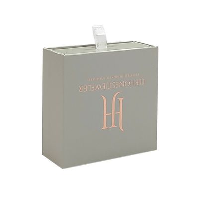 CMYK Kleine Schiebe Schublade Verpackung Schiebe Schublade Hartes rustikales Papier Schmuck Geschenkfach