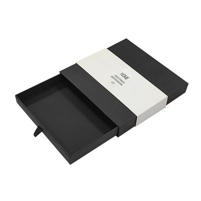 Schmuckpapier Schublade Verpackungskiste Schwarze Schiebebox Verpackungskisten Custom Logo