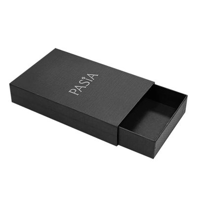 Tischgeschirr High-End Schwarze Textur Luxus-Box mit benutzerdefiniertem Logo und Silberfolie Stamping