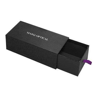 Custom Order Schlanke Papier-Karton Schublade Geschenkbox mit Schaumstoff-Einsatz und glänzende Lamination