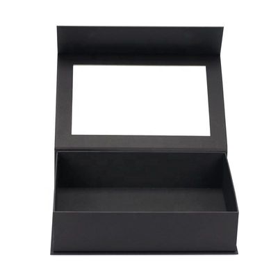 Custom Flip Top PVC Fensterpapier Verpackung Große Magnetverschluss Geschenkbox mit klarem Deckel Fenster