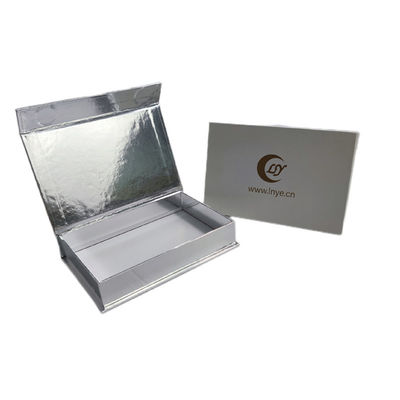 Pappe Elfenbein Weiß Silber Perle Magnetgeschenk-Box mit Logo Custom Packaging Druck