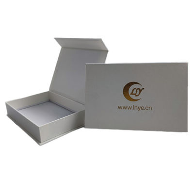 Pappe Elfenbein Weiß Silber Perle Magnetgeschenk-Box mit Logo Custom Packaging Druck