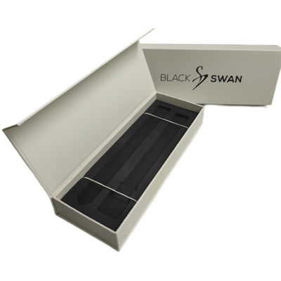 Einfache Elegante Custom Logo Druck Schwarze Uhr Gürtel Box Verpackung Papierbox