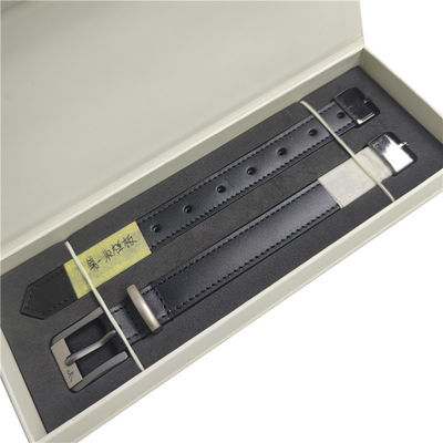 Einfache Elegante Custom Logo Druck Schwarze Uhr Gürtel Box Verpackung Papierbox