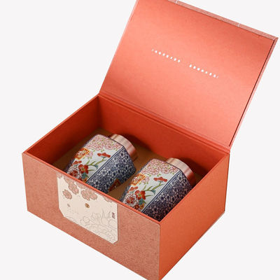 Tee Geschenk Set Verpackung Kaffeetasse Duftkerze Honig Magnetische Flip Open Geschenkbox
