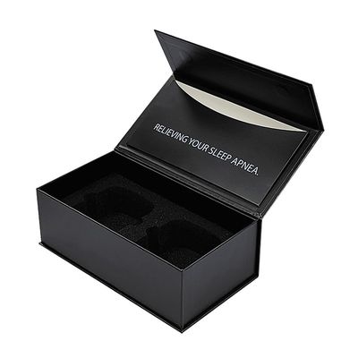 Goldfolie-Druck Rechteck Magnetgeschenk-Box Verpackung mit Schaumstoff-Einsatz und Umschlag