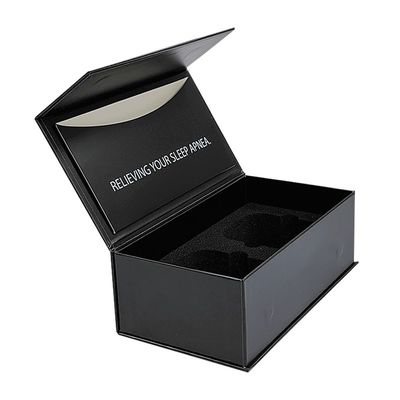 Goldfolie-Druck Rechteck Magnetgeschenk-Box Verpackung mit Schaumstoff-Einsatz und Umschlag