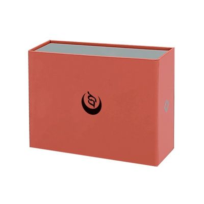 Lackierte roten Buchform Rechteck Magnetgeschenkbox mit Flip-Top und Magnet-Fang