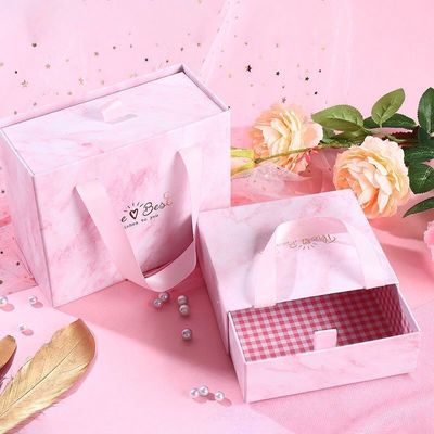 Luxus starres Papier Kleine Schubladenbox Verpackung mit benutzerdefiniertem Logo und recycelbarem Material