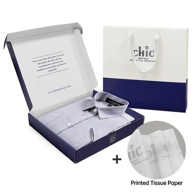 Papier-Shopping-Taschen Silberstempel mit Griff für Kleidung Bekleidung
