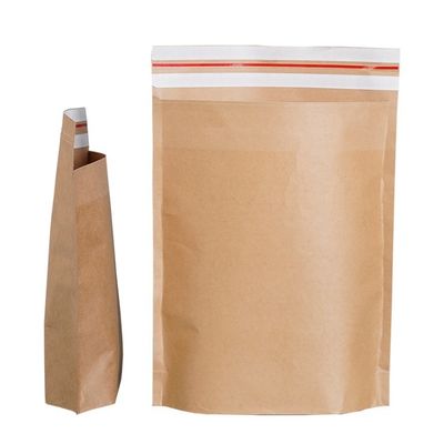 Braune Papier-Einkaufstüten mit Selbstsiegel, Warmstempelkraftpapier, Express-Posttüten