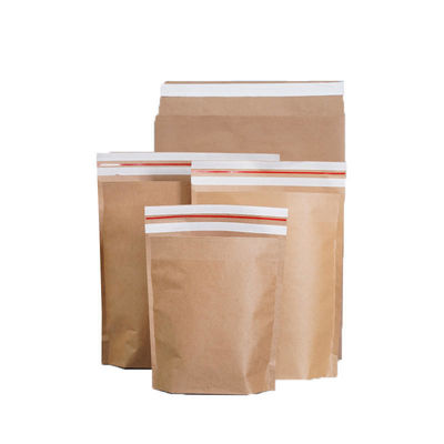 Braune Papier-Einkaufstüten mit Selbstsiegel, Warmstempelkraftpapier, Express-Posttüten