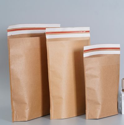 Braune Papier-Einkaufstüten mit Selbstsiegel, Warmstempelkraftpapier, Express-Posttüten