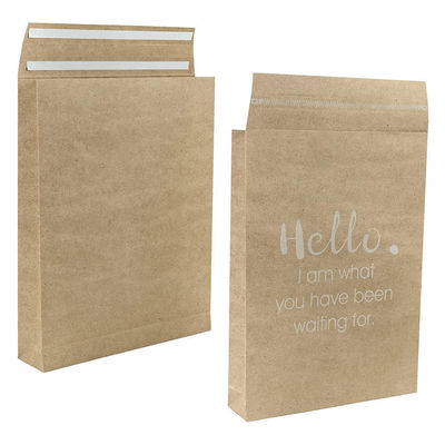 Braune Papier-Einkaufstüten mit Selbstsiegel, Warmstempelkraftpapier, Express-Posttüten