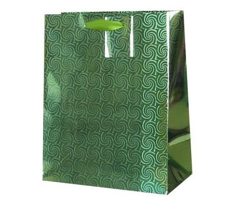 Luxus-Matte-Grün-Papier-Geschenk-Einkaufstüte für Kleidung Verpackung