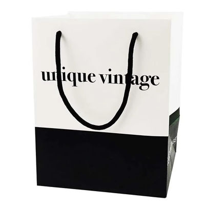 Verpackung Einzelhandel Papiertaschen Luxus-Einkaufsgutsäcke mit Griff für Schmuck Gewerbe Kleinunternehmen