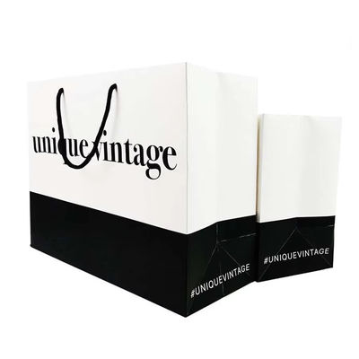 Verpackung Einzelhandel Papiertaschen Luxus-Einkaufsgutsäcke mit Griff für Schmuck Gewerbe Kleinunternehmen