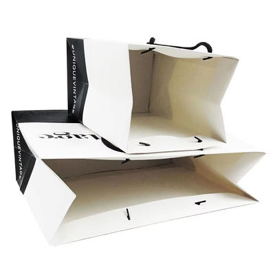 Verpackung Einzelhandel Papiertaschen Luxus-Einkaufsgutsäcke mit Griff für Schmuck Gewerbe Kleinunternehmen