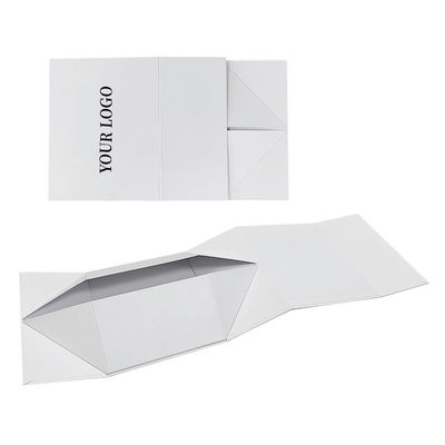 Custom Folding Flip Paper Box mit Druckschnitten Oberseite Automatisches Schloss Unten Anzeigepapierbox Weiße Umkehrklappschachtel Endverpackungskiste