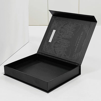 Luxus-Logo-Druck Verpackung Magnetisch geschlossene Geschenkbox Fälschung Buchförmige Verpackung Ringbox