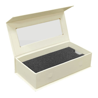 Personalisierte Quadratische Magnetverschlussdeckel Geschenk Kosmetik personalisierte falsche Wimpern Verpackung Papierbox mit transparenten Fenster