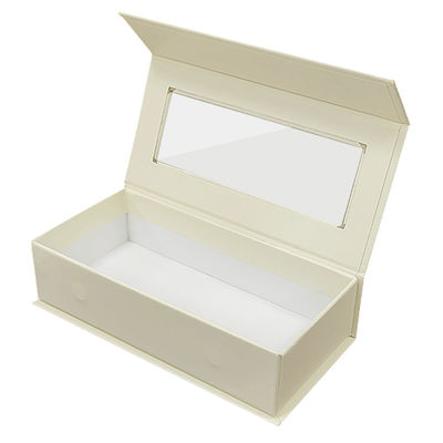 Personalisierte Quadratische Magnetverschlussdeckel Geschenk Kosmetik personalisierte falsche Wimpern Verpackung Papierbox mit transparenten Fenster