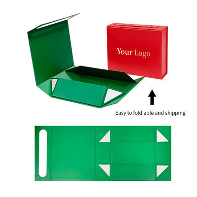 Custom Logo Geschenkbox aus exquisitem recycelbaren Karton mit praktischem Ledergriff