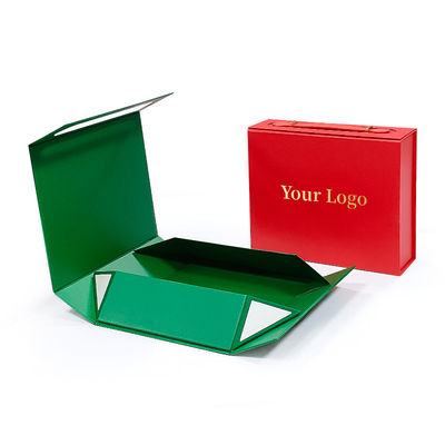 Custom Logo Geschenkbox aus exquisitem recycelbaren Karton mit praktischem Ledergriff
