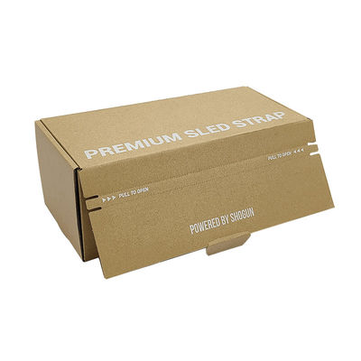 FSC-Zertifikat leicht zu zerreißendes Öffnungssiegel Braun Kraft Wellkarton Versandbox Reißverschluss Mailerboxen