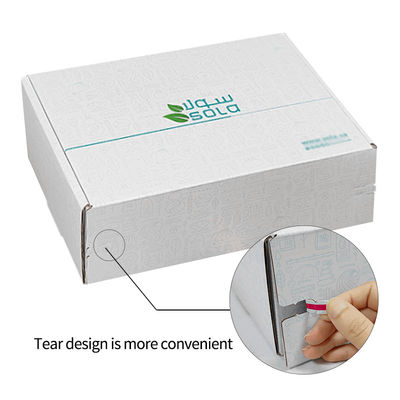 Custom Logo Wellkarton Versand E-Commerce Verpackungskiste Tränenstreifen Reißverschluss