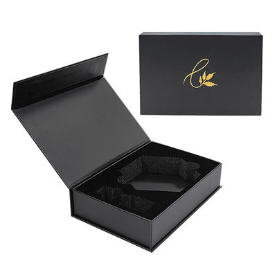 Fabrik-Anpassung Verpackung Druckschachtel Karton Schwarzes Papier Magnet Geschenkbox Verpackung mit inneren Schaumstoff