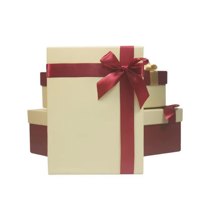 Custom Weihnachtsgeschenk-Box Großes Deckel-Boden-Box Verpackung Bogen Feiertagsband Luxus einzigartige Feiertag Party Geschenk-Box