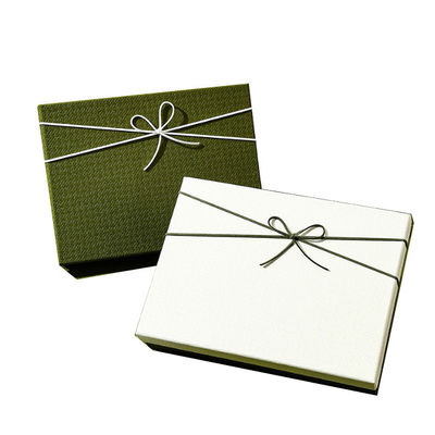 Custom Luxus Karton Deckel und Basis Kosmetikverpackungskiste personalisierte Geschenk-Box Set mit Band
