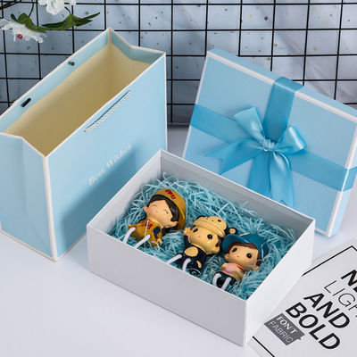 Custom Luxus Karton Deckel und Basis Kosmetikverpackungskiste personalisierte Geschenk-Box Set mit Band